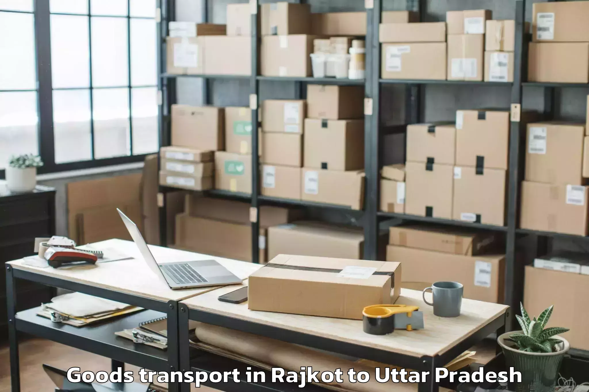 Hassle-Free Rajkot to Itimadpur Goods Transport